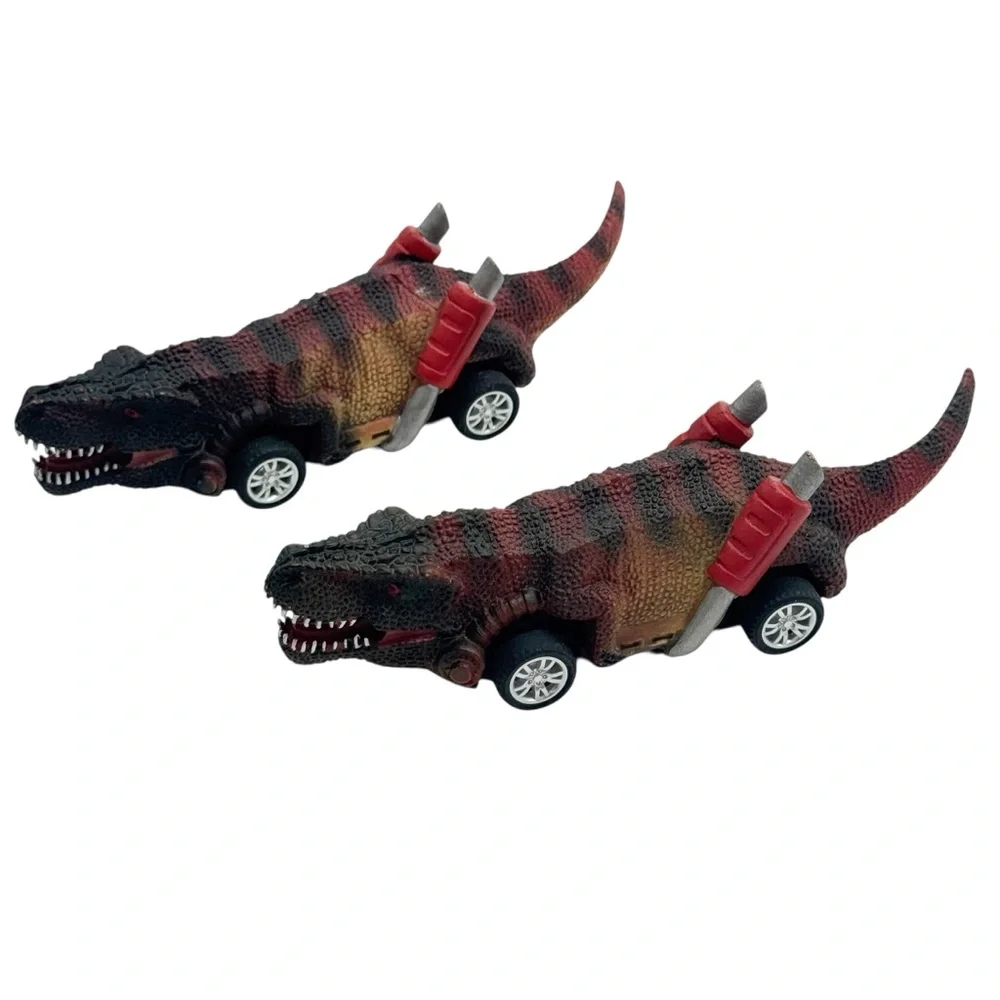 DINOBROS 12 Pack Dinosaur Pull Back Cars Toy Set Kids Gift Party Favors